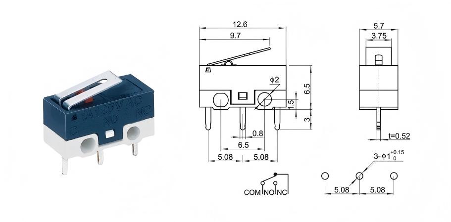 Inteligentny przełącznik myszy z zamkiem drzwi
