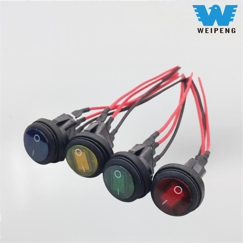 Okrągły wodoodporny przełącznik do łodzi Weipeng z przewodem